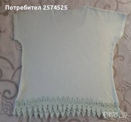 NEXT вносна светлозелена блуза с дантела, снимка 6 - Тениски - 44794217