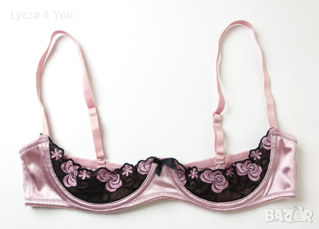 Cottelli Collection 80C розов сатенен сутиен с разкриващи чашки, снимка 8 - Бельо - 44791230