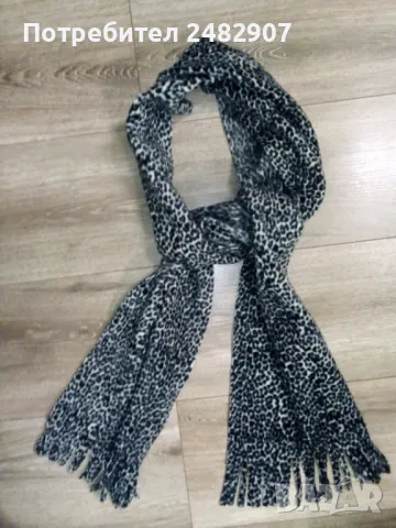 Поларен шал с ресни, снимка 2 - Шалове - 49651717