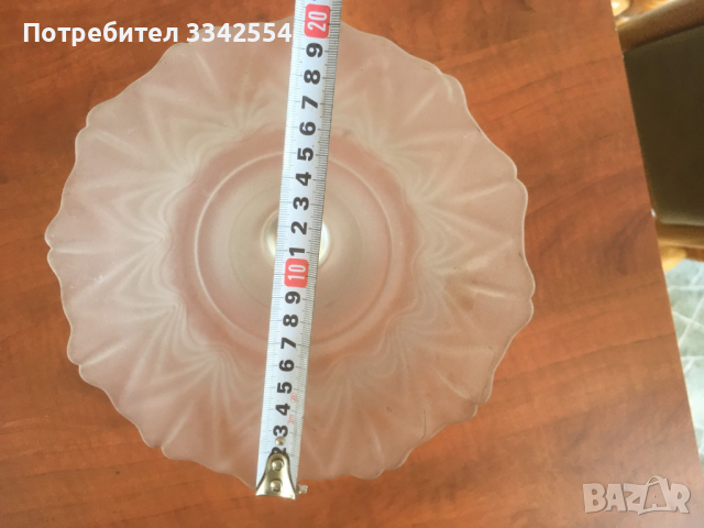 КУПА СТОЛЧЕ ФРУКТИЕРА СТЪКЛО МАТОВО ГОЛЯМА РЕЛЕФ, снимка 3 - Други - 36335089