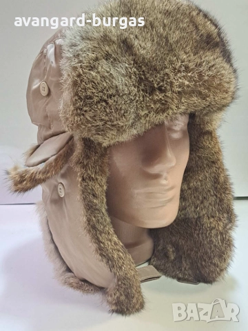 Мъжка шапка - Заешка ушанка-211, снимка 4 - Шапки - 52205716
