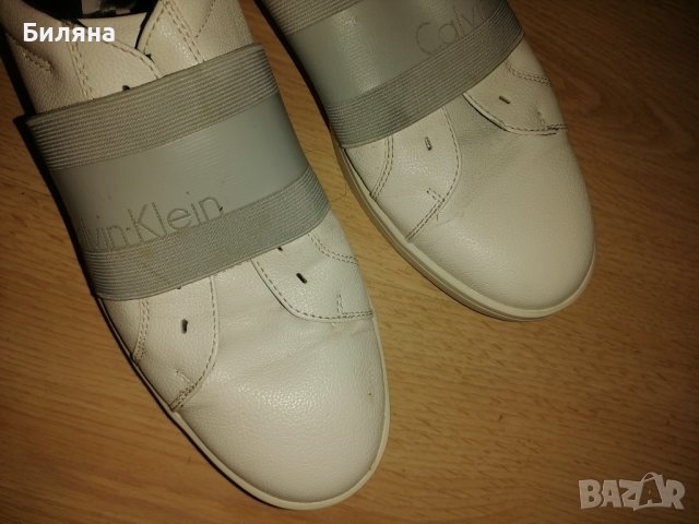 Бели кецове Calvin Klein, снимка 3 - Кецове - 41837737