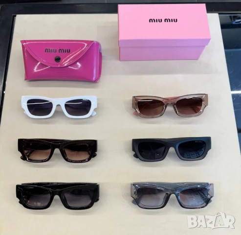 очила с черен обикновен калъф и ув защита miu miu 