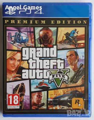 Нов запечатан диск GTA 5 Grand Theft Auto V Premium PS4 Playstation 4