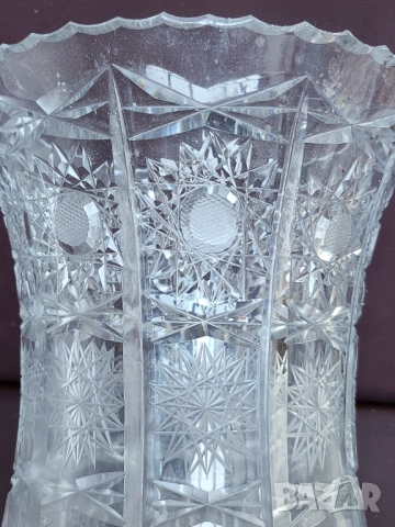 Кристална ваза - голяма, Полша и стъклени качествени купички за сладолед, десерт... - Чехия , снимка 3 - Други ценни предмети - 29087808