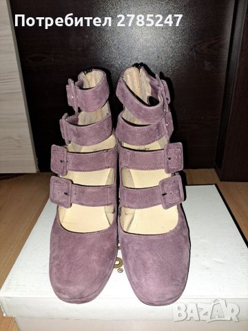Дамски боти естествен велур, снимка 3 - Дамски боти - 41334079