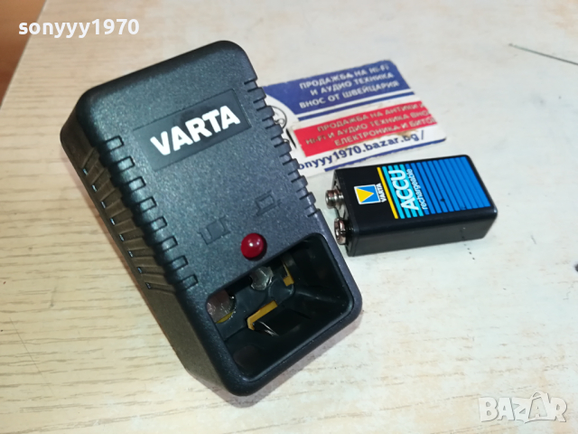 VARTA CHARGER+VARTA 9V BATTERY-ВНОС SWISS 1603241719, снимка 8 - Друга електроника - 44794701