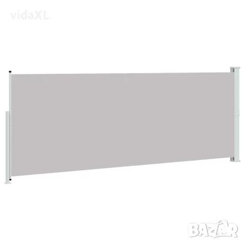 vidaXL Прибираща се дворна странична тента, 180x514 см, сива, снимка 6 - Огради и мрежи - 56146635