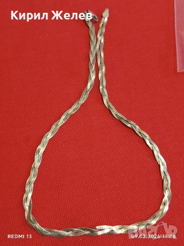 Сребърно колие с змийска плетка елегантен стилен дизайн ювелирна изработка 38387