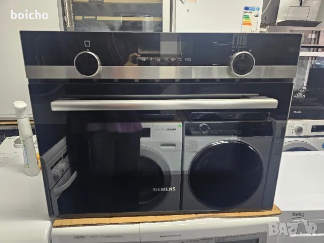 Мини фурна  с микровълнова Siemens  CM585AGSO за вграждане 