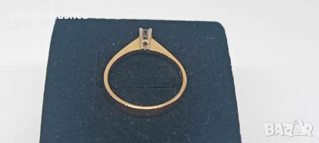 Нов-Златен пръстен с Брилянт-2,37гр/18кр, снимка 6 - Пръстени - 47417608