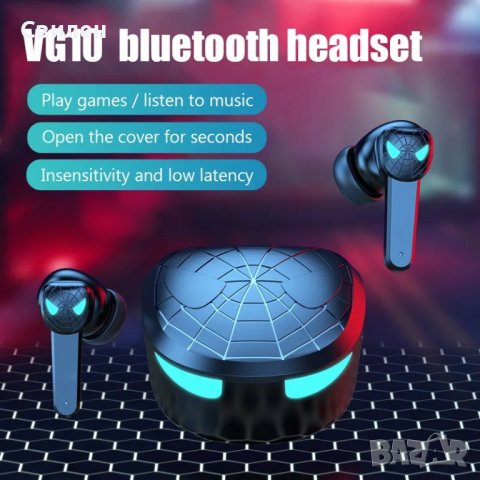 НОВИ Геймърски bluetooth слушалки Spider-Man VG10 TWS, снимка 8 - Слушалки, hands-free - 39932337