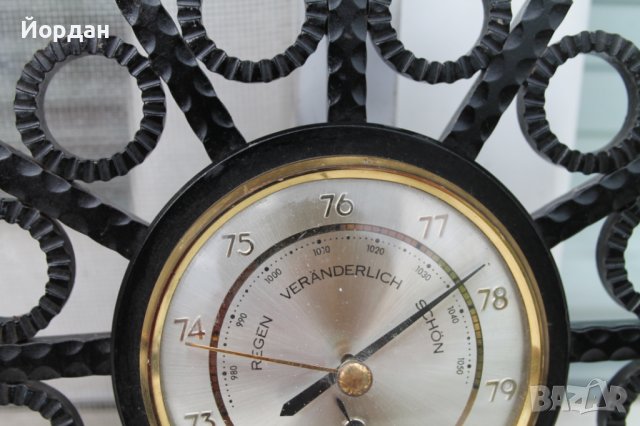 Немски термометър/барометър , снимка 3 - Антикварни и старинни предмети - 41209723