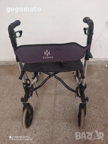 3 кратно сгъваем АЛУМИНИЕВ Ролатор KESSER,BIG BOY инвалидна проходилка ,количка,made in NORWAY, снимка 15 - Ролатори - 29360578