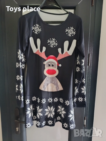 S/M Коледна рокля, снимка 2 - Рокли - 52810642