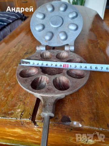 Стар уред,форма за печене на сладки,Орехчета #4, снимка 5 - Други ценни предмети - 44497703