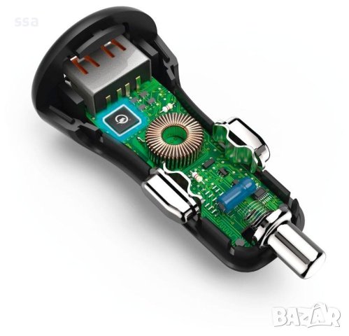 HAMA Зарядно за кола , USB Type-C, QC 3.0, 3 A, 19,5W, 12v/24v, HAMA - 00183231, 24 месеца гаранция, снимка 2 - Зарядни за кола - 41190541