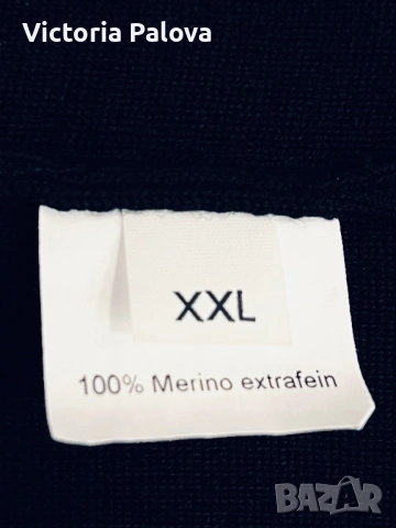Луксозна черна жилетка MIA MAI от 100% Merino Extrafein – Размер XXL, снимка 9 - Жилетки - 53586522
