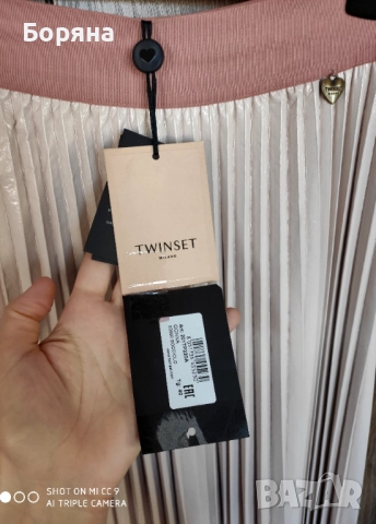 Twinset уникална нова с етикет розова пола солей еко кожа, снимка 9 - Поли - 52815968