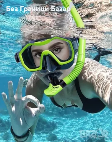 Нови Маска и сух шнорхел за шнорхелинг – 2 броя комплект за море плаж, снимка 8 - Водни спортове - 49591925