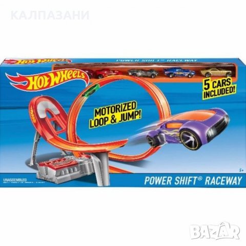 Hot Wheels Състезателна, моторизирана писта с 5бр. колички FCF18, снимка 1 - Коли, камиони, мотори, писти - 39803648