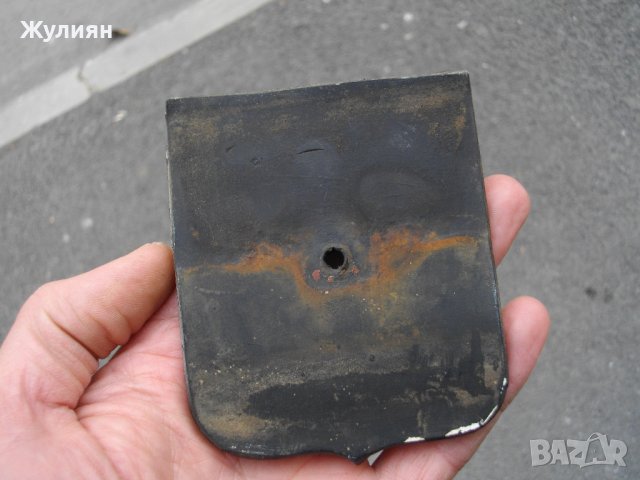  РЕТРО ТАБЕЛКА ТАБЕЛА ЗА КОЛА BULGARIA БРОНЗ ГЕРБ , снимка 5 - Антикварни и старинни предмети - 39810091