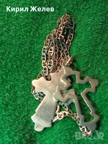 СТИЛЕН ДВОЕН СРЕБЪРЕН КРЪСТ със СРЕБЪРНА ВЕРИЖКА - СРЕБРО 925 ITALY МАЙСТОРСКА АРТ ИЗРАБОТКА 50133, снимка 14 - Колиета, медальони, синджири - 49327994