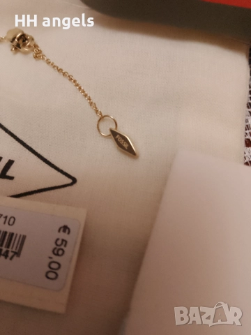 Fossil дамски колие със седеф и кристали, снимка 3 - Колиета, медальони, синджири - 52682727