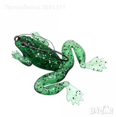 Силиконова примамка с единична кука, жабка – 5,2 гр./6 см., снимка 5 - Стръв и захранки - 34533378