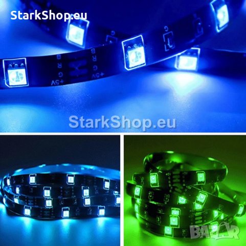 LED RGB USB лента за телевизор, монитор и др – 5 метра, снимка 3 - Друга електроника - 39921607