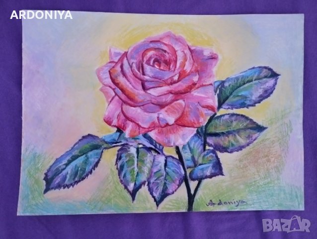 Роза картина, снимка 3 - Картини - 44603097