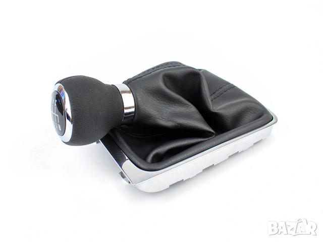 Топка скоростен лост с маншон за VW Passat B6 B7 и Passat CC – 6 скорости, кожена, снимка 4 - Аксесоари и консумативи - 53708372