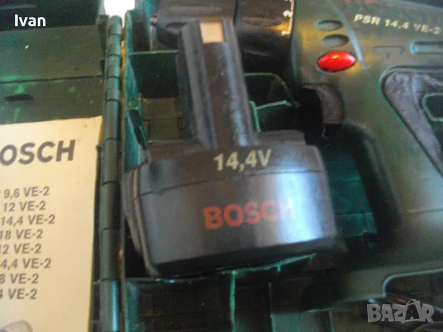 BOSCH PSR 14,4VE-2 ОРИГИНАЛЕН ШВЕЙЦАРСКИ ВИНТОВЕРТ БОШ 14,4 ВОЛТА С МАГНИТЕН ДИСПЛЕЙ  КУФАР ЗАРЯДНО , снимка 10 - Винтоверти - 49048180