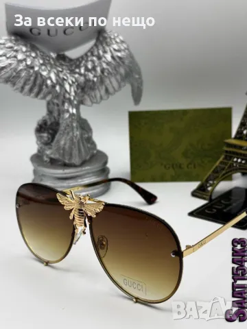 Gucci Слънчеви Очила С UV400 Защита С ПОДАРЪК🎁 Калъф Гучи - Различни Модели и Цветове Код D2308, снимка 11 - Слънчеви и диоптрични очила - 49552314