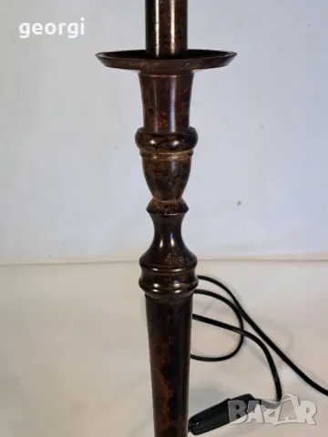 лампа с бронзов пиедестал 23/6, снимка 4 - Настолни лампи - 49663415