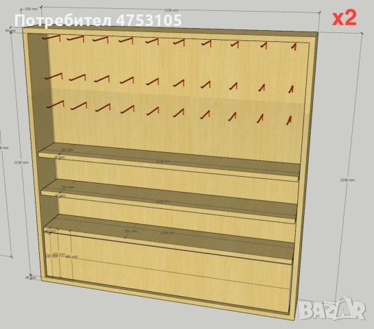 висококачествено оборудване за магазин мострени етажерки ,маси и бюро, снимка 15 - Бюра - 53801102