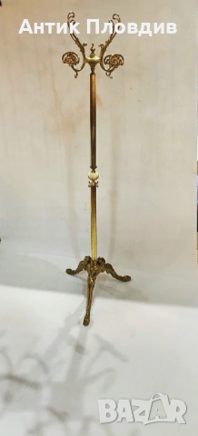 Луксозна стояща закачалка от месинг и оникс, снимка 6 - Закачалки - 53440494