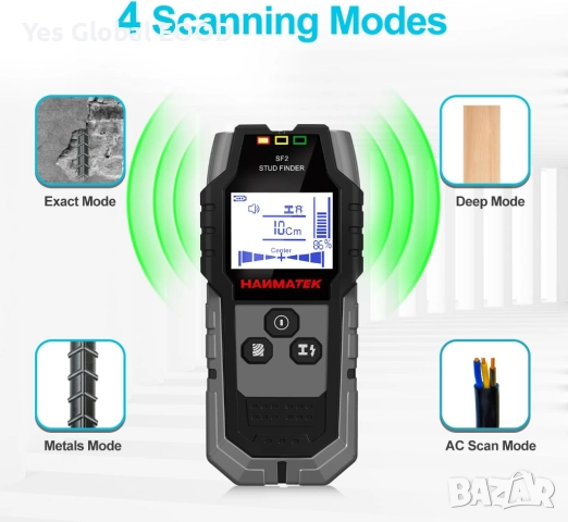 HANMATEK SF2 мултифункционален уред за стени и кабели, снимка 7 - Други инструменти - 51765372