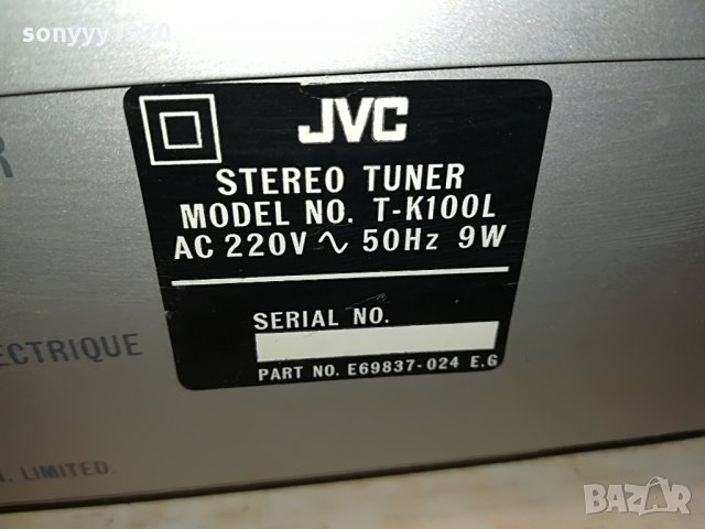 JVC T-K100L TUNER JAPAN-ВНОС GERMANY 0503222025, снимка 9 - Ресийвъри, усилватели, смесителни пултове - 36005449