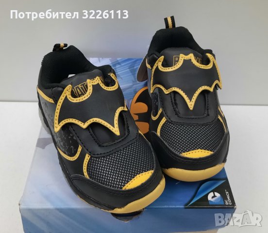 Детски маратонки с лепенка Character LTS Batman, размер 23 /UK C6/ стелка 11.5 см.. 
