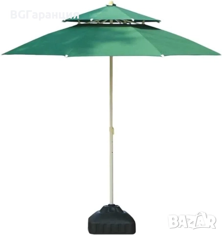 Качествен Чадър с два покрива, снимка 4 - Градински мебели, декорация  - 52029342