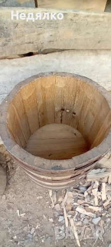 Стара дъбова каца,буре,саксия, снимка 6 - Други ценни предмети - 51634217