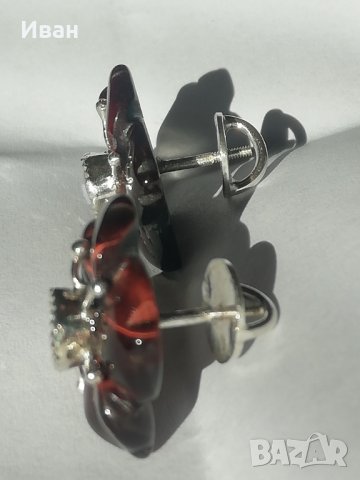 Обеци с тигрово око и титанит, снимка 2 - Обеци - 44158974