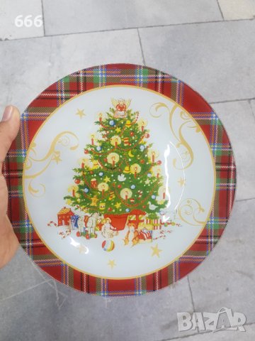 Стъклени чинии 24 см, снимка 3 - Чинии - 42715811