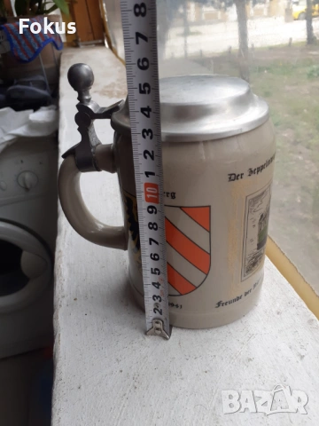 Стара немска халба за бира, снимка 6 - Антикварни и старинни предмети - 53384850