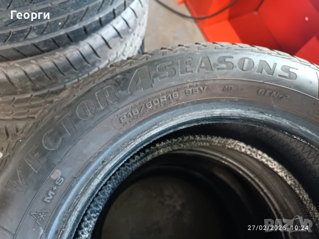 2бр.всесезонни гуми 215/60/16 Goodyear, снимка 3 - Гуми и джанти - 53663562