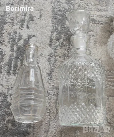 Стъклени гарафи и кана за вино, снимка 3 - Сервизи - 47740452