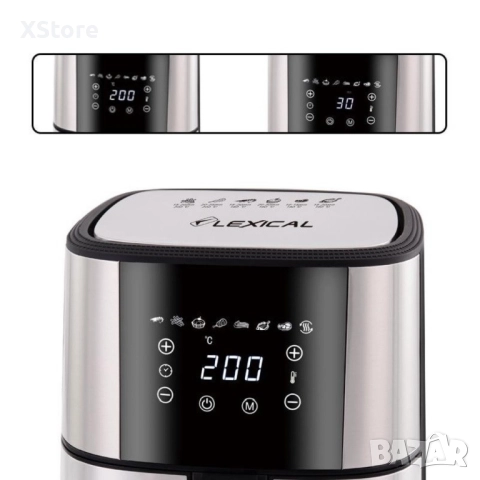 Фритюрник за пържене без мазнина/ AirFryer , снимка 3 - Фритюрници - 52430596