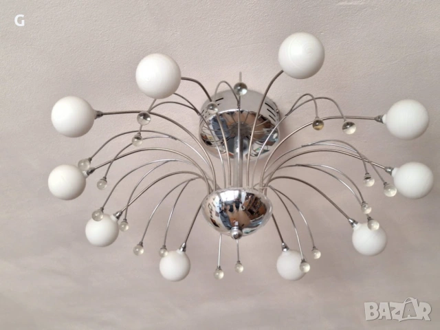 Лед полилей - Фонтан, лампион, лампа 10 крушки. Диаметър 60см.