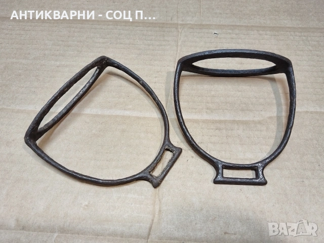 Комплект Стари Ковани Стремена За Езда, Комплект Стари Ковани Шпори За Езда. / НОМЕР 1687., снимка 3 - Антикварни и старинни предмети - 53789157